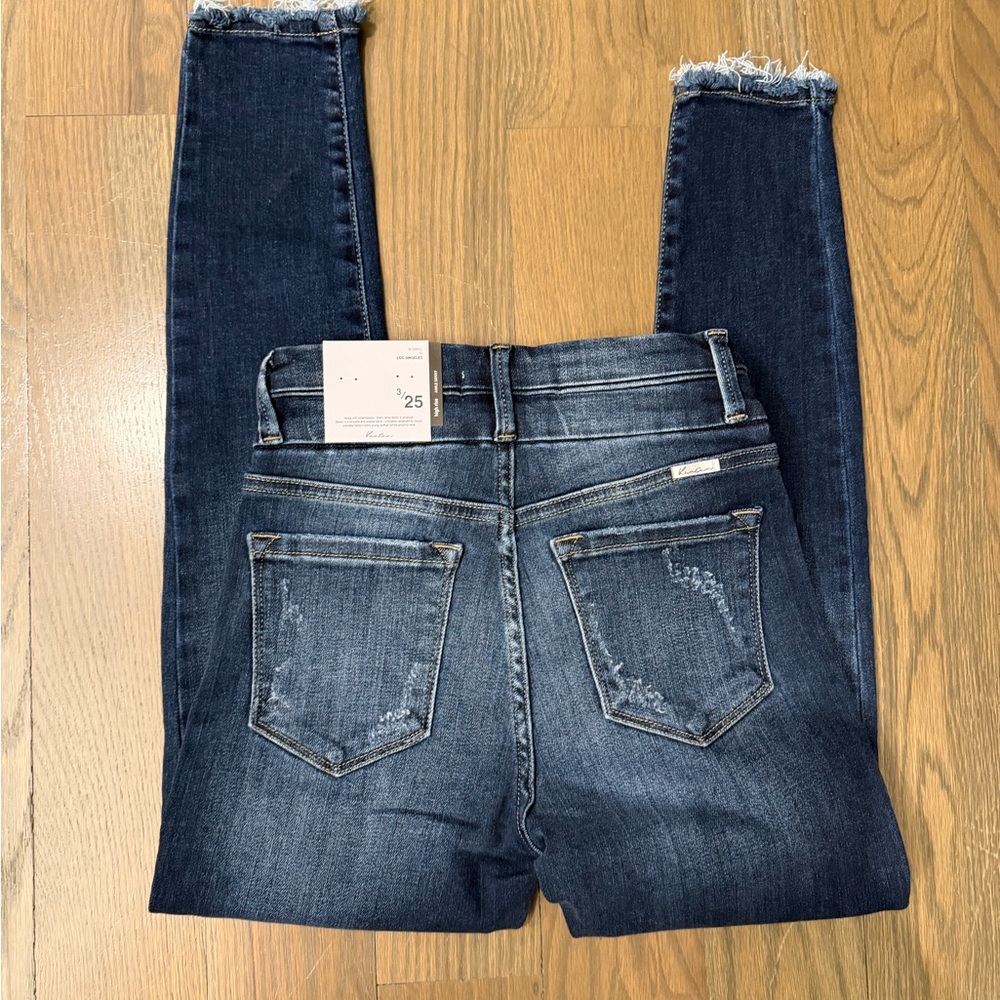 NWT High Rise KanCan Women's Blue Ankle Skinny Jeans Sz 3/25